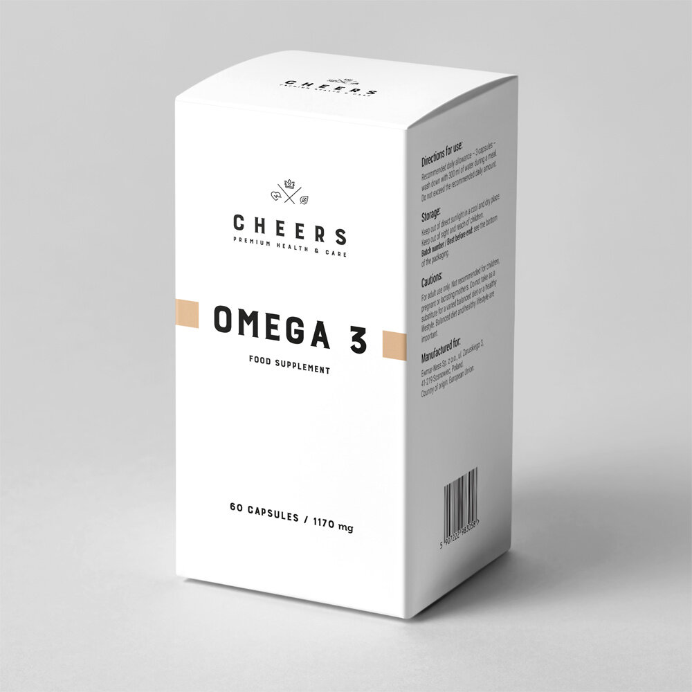 Kwasy Omega 3 CHEERS 90 kapsułek zestaw