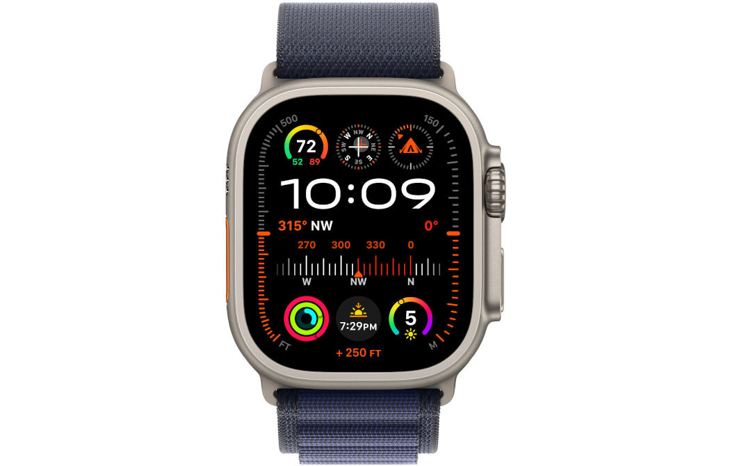 Pasek do Apple Watch (44//45/46/49mm) S Granatowy (Tytan naturalny) neutralna węglowo przyjazny wybór dla osób dbających o środowisko odnawialne źródła energii dostarczona bez transportu lotniczego