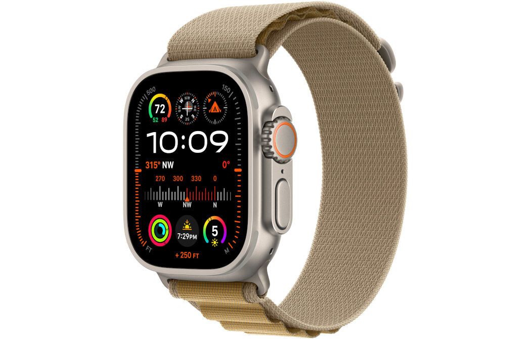 Pasek do Apple Watch (44//45/46/49mm) L Beżowy (Tytan naturalny) bezpieczny i odporny