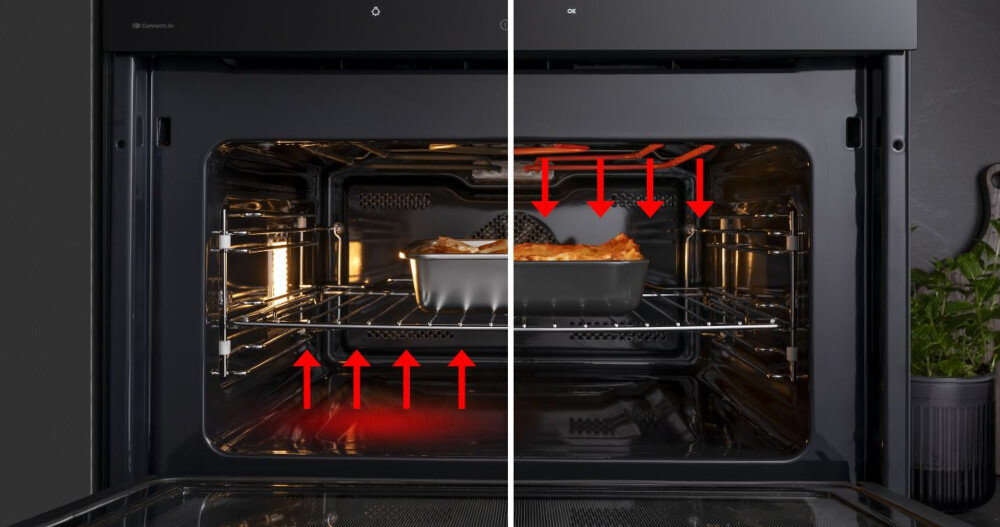 Piekarnik HISENSE BIM406A8B podwójny ruszt dolna górna funkcja konstrukcja grillowanie pieczenie komfortowe korzystanie