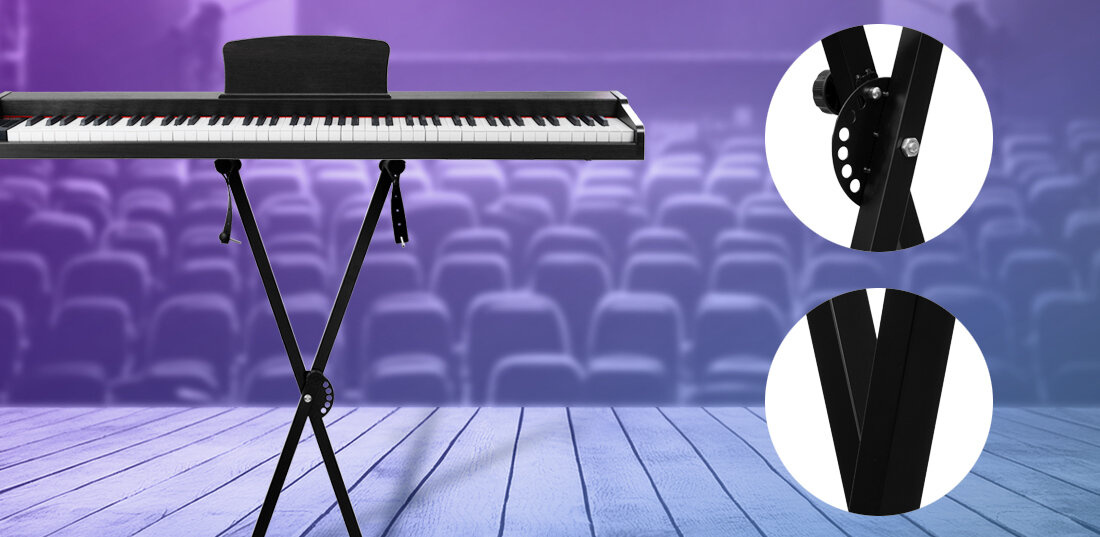 Statyw klawiszowy MUSICMATE MM-A70 Andante- Stabilność i dopasowanie