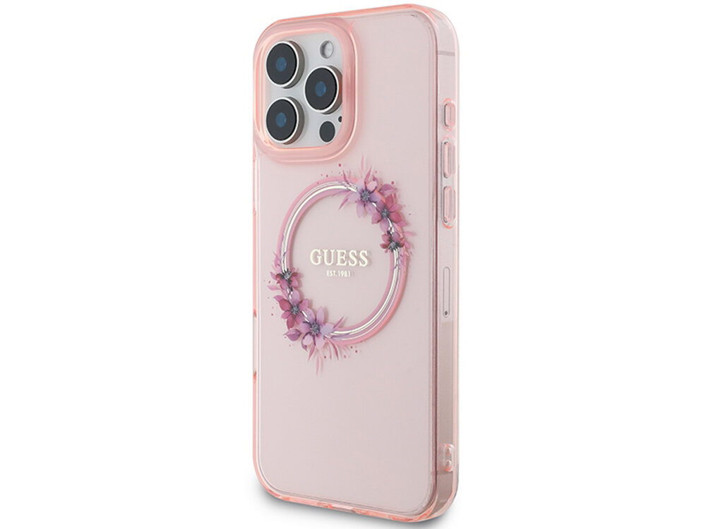 Etui Guess IML Flowers Wreath MagSafe
rozwiązania design elegancja funkcjonalność magsafe ładowanie tył pod kątem