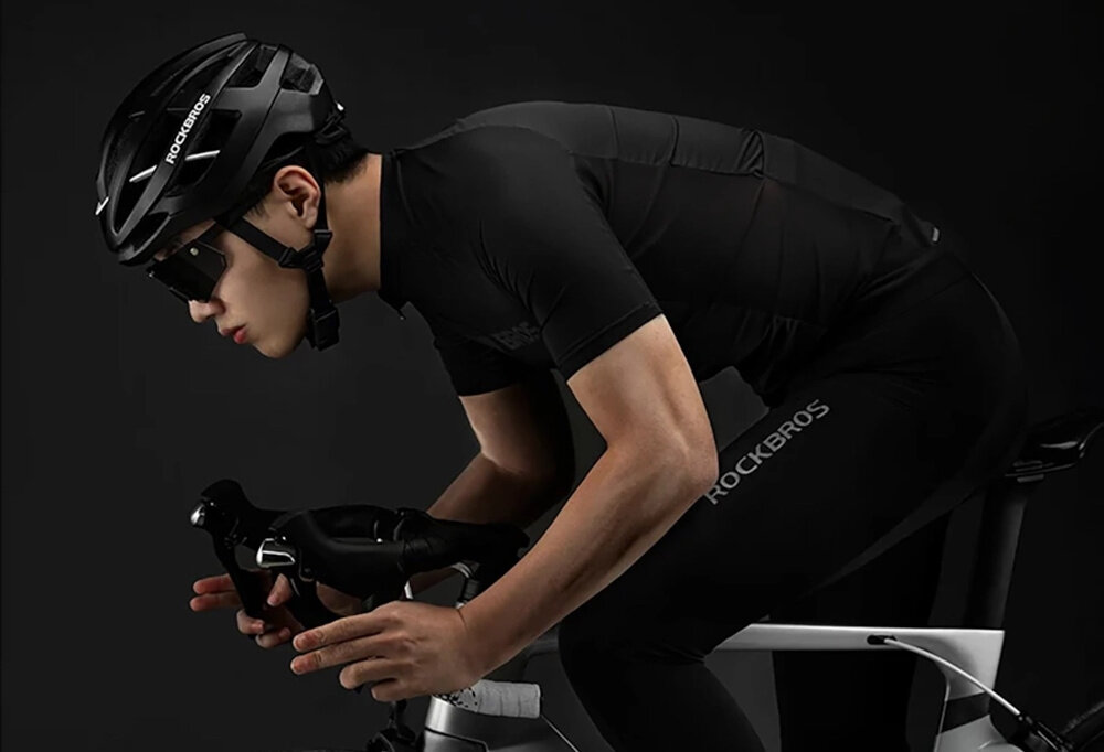 Koszulka rowerowa ROCKBROS 15120002004 rozmiar XL sportowa dopasowana aerodynamiczna oddychajacy material komfortowe uzytkowanie jazda na rowerze