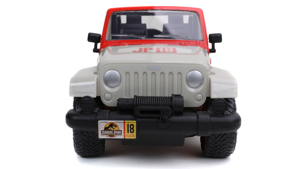 Samochód zdalnie sterowany JADA TOYS Jurassic Park Jeep Wrangler 253256000 dwukanałowy pilot 2,4 ghz intuicyjny system obsługi