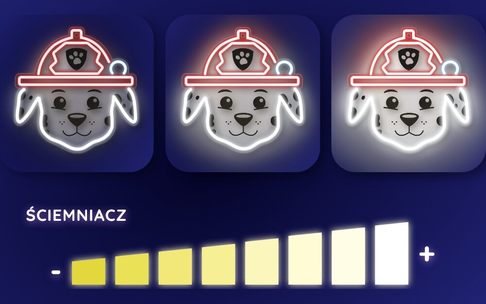 Neon LED PSI PATROL  Przełącznik 