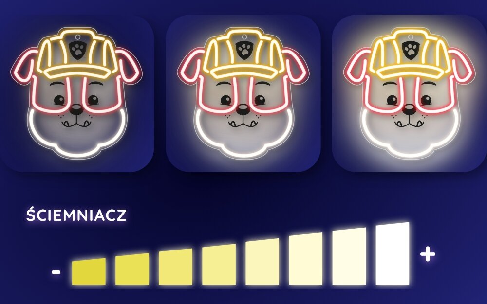 Neon LED PSI PATROL  Przełącznik 