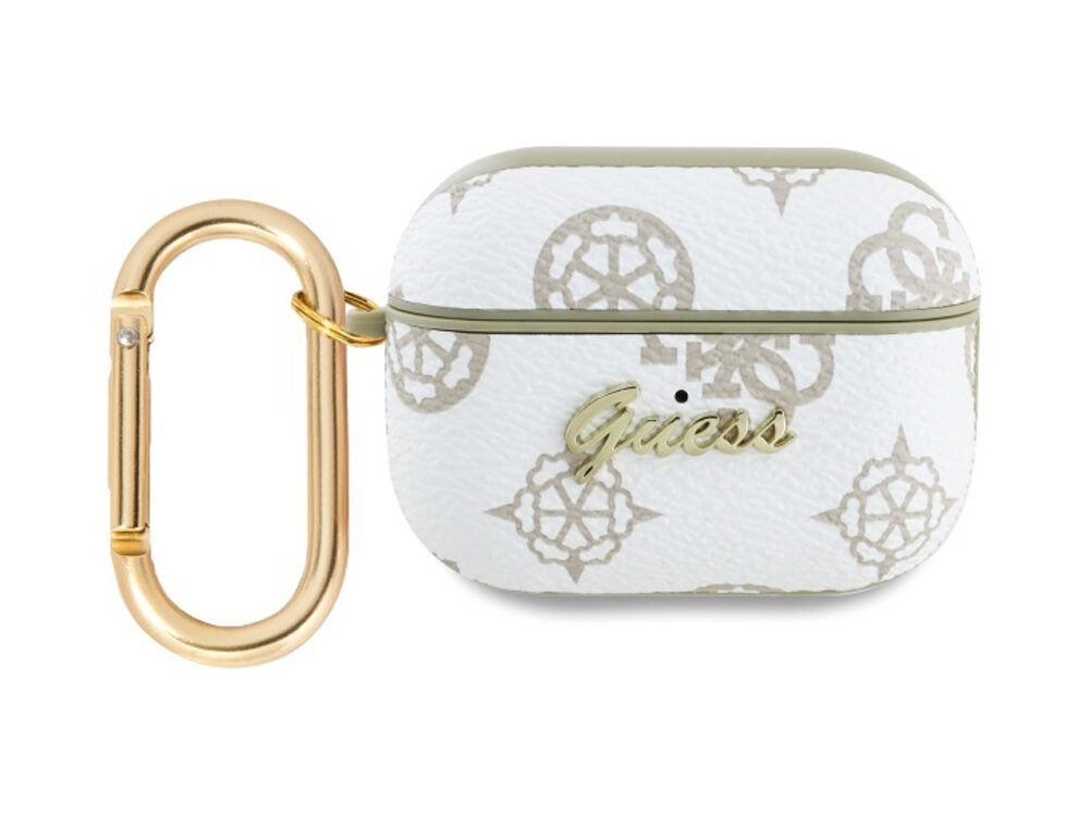 Etui na słuchawki Guess 4G Hook
przód etui z karabińczykiem na białym tle
etui case pokrowiec słuchawki airpods apple