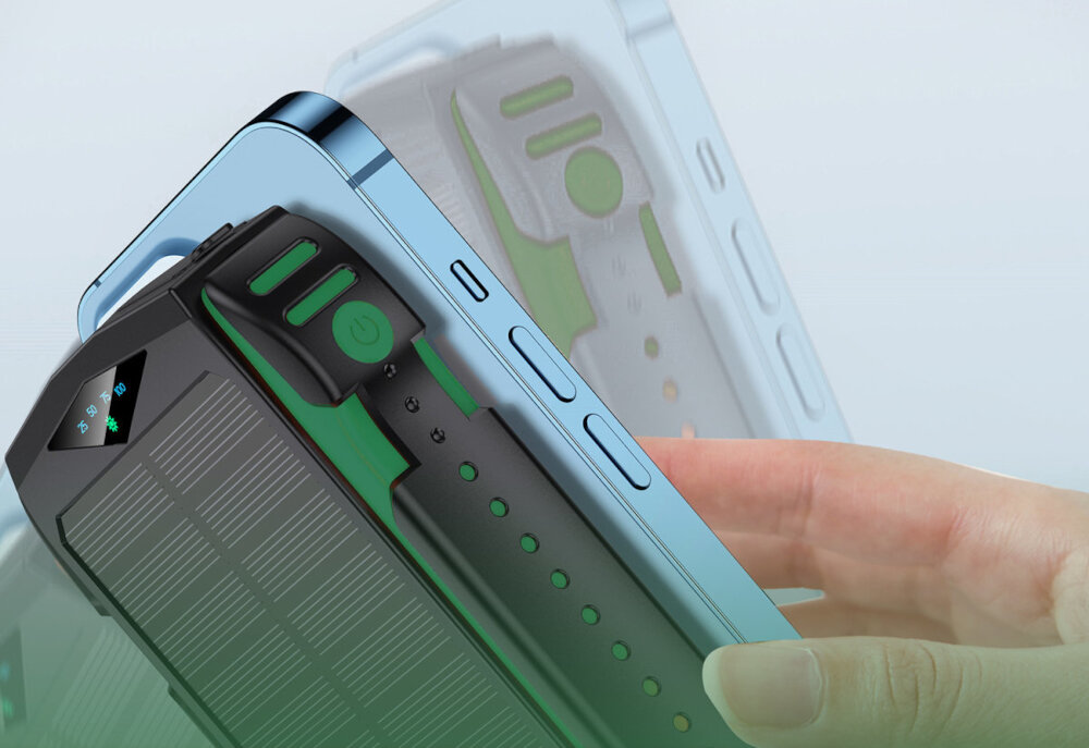 4SMARTS TitanPack Rugged UltiMag pojemności 20 000 mAh szybkie ładowanie technologii Quick Charge 3.0 i Power Delivery 3.0 - powerbank doczepiony do telefonu