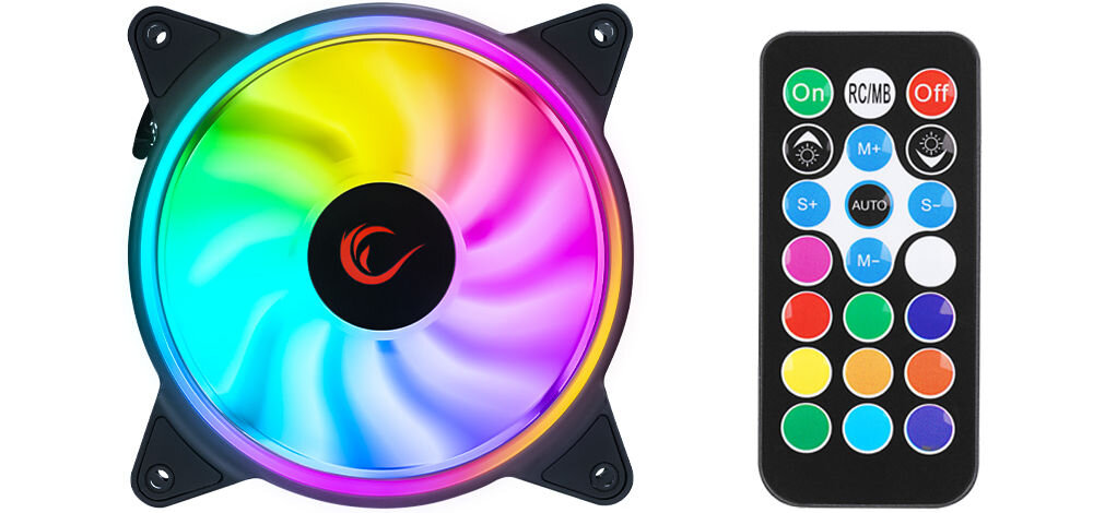 RAMPAGE Coolwind F3 Chłodzenie procesora CPU 3 wentylatory 120mm ARGB + kontroler zarządzanie podświetleniem ARGB wbudowany kontroler zmiana kolorów trybów intensywności podświetlenia łatwa konfiguracja podświetlenia wydajność atrakcyjny wizualnie element wyposażenia komputera  