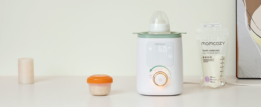 Podgrzewacz do butelek MOMCOZY MW002-WH10NB-A Nutri Smart Biały funkcja pamięci zapamiętuje ostatnie ustawienia proces Timer kontrola precyzja