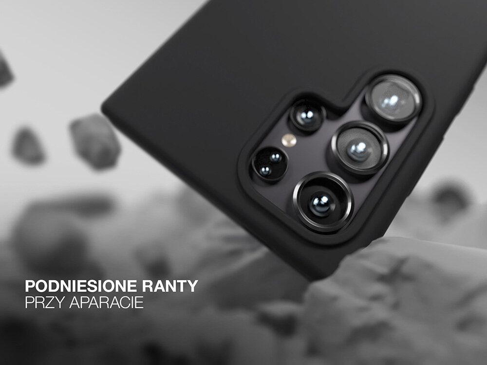 Etui ETTERI Silicone do Samsung Galaxy Podniesione ranty wycięcia aparat przyciski