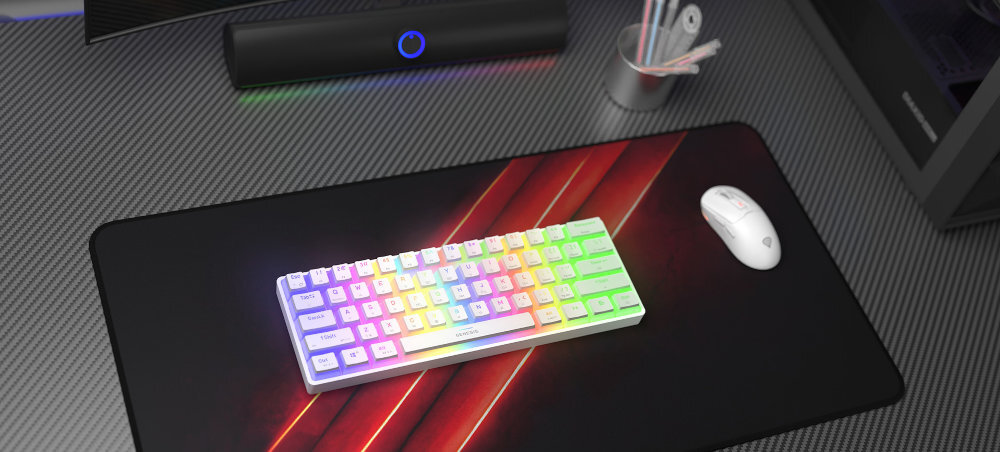 GENESIS Thor 660 G2 kompaktowa klawiatura gry pracy biurowej potrójnej łączności RapidSpeed™ połączenie z 4 sprzętami jednocześnie 80 godzin działania fabrycznie nasmarowane stabilizatory