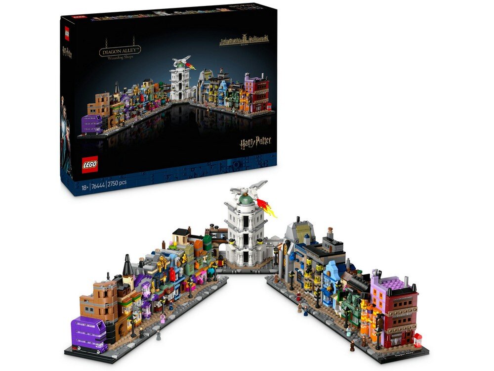 LEGO 76444 Harry Potter Magiczne sklepy na Ulicy Pokątnej Zestaw 