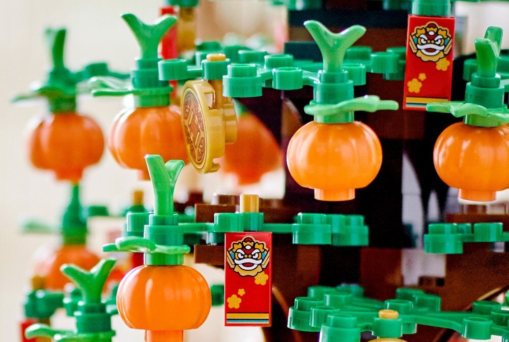 LEGO 40648 Iconic Pachira elementy detale zbliżenie 