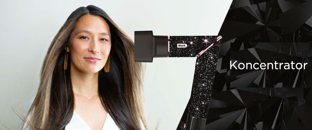 Фен і бігуді SHARK Flexstyle HD440JBEU Насадка-концентратор для сушіння волосся Diamond швидке, рівномірне сушіння, вільне обертання, точне укладання волосся, адаптація до різних потреб, універсальні пристрої, скорочений час сушіння, покращена якість укладання, здоровий вигляд волосся