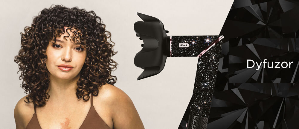 Діамантова плойка SHARK Flexstyle HD440JBEU, природні, красиві локони, що забезпечує повніше завершення, дифузор для кучерявого волосся, миттєва сушка, підйом, формування локонів, важіль для подовження або втягування зубців, регулювання потоку повітря, подовжені зубці, довге густе волосся, підйом біля коріння, втягнуті зубці, коротке, делікатне волосся  