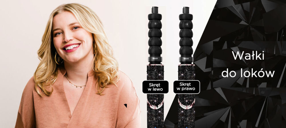 SHARK Flexstyle HD440JBEU Діамантова плойка дві наконечники для завивки 32 мм автоматичне накручування волосся в обох напрямках безпроблемне завивання за кілька секунд повітряна сила Ефект Коанда обертання волосся навколо бочки завивка за секунди еластичність