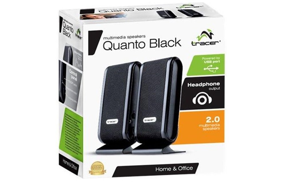Głośniki TRACER Quanto BLACK 2.0 KTM nowoczesne wzornictwo kompaktowy rozmiar