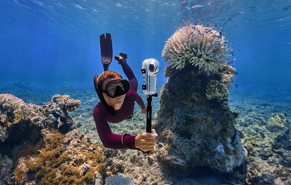 Kamera sportowa INSTA360 X4 - nurkowanie z kamera pod woda, wygoda tryb, czas, recording