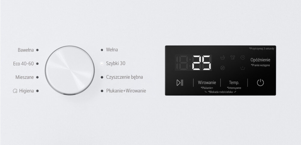 PRALKA LG F4A1009NWK lifestyle 8 gotowych programów panel programy funkcje kontrola dedykowane ustawienia prędkość wirowania regulacja temperatury