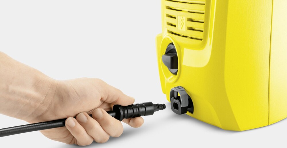 Myjka ciśnieniowa KARCHER K2 Universal Edition podłączanie węża wysokociśnieniowego do urządzenia