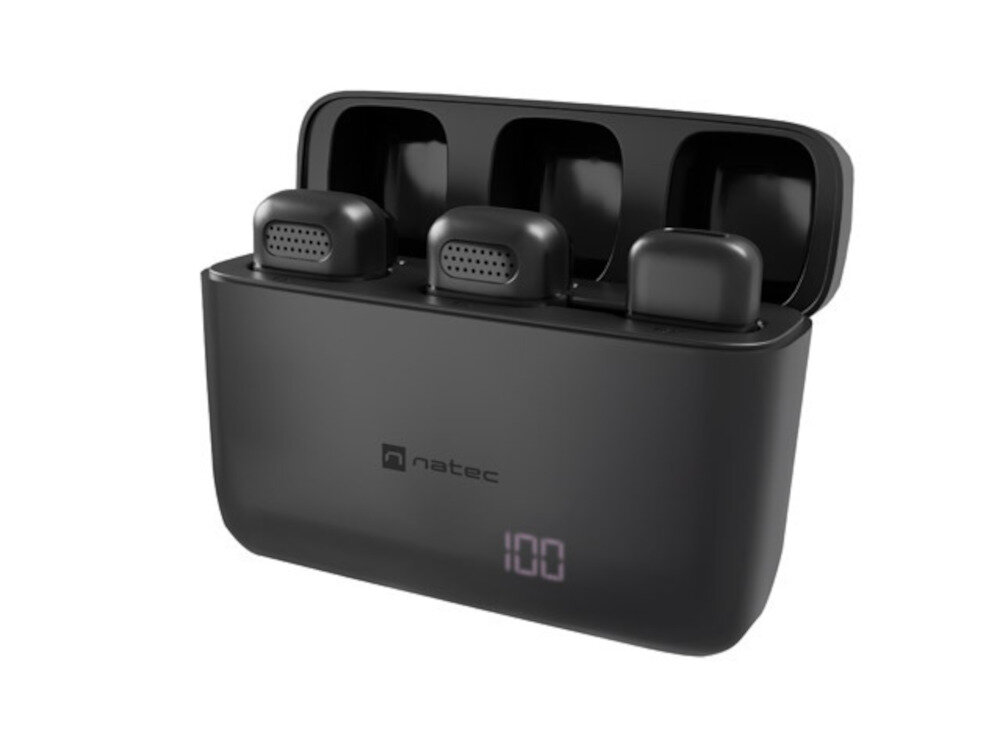 Mikrofon NATEC Hopper NMI-2254 (2 szt.) - Pełna ochrona, etui, produkt pod skosem