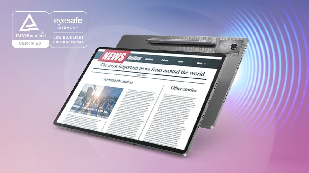 Tablet LENOVO IdeaTab Pro Matowy Ekran - czytanie ekran, mono, chromatyczne, szkodliwe swiatlo niebieskie, certyfikat tuv rheinland