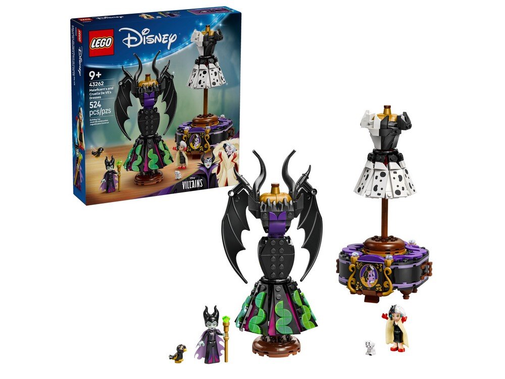 LEGO 43262 Disney Suknie Diaboliny i Cruelli De Mon   