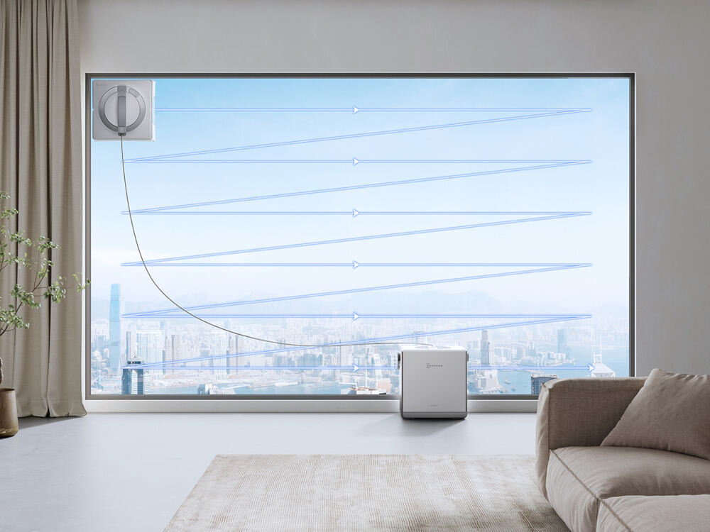 Robot do mycia okien ECOVACS Winbot W2 Pro Omini Łatwy w obsłudze wymiary waga ułatwienie przechowywanie jeden przycisk