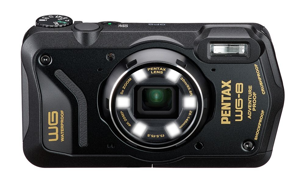 Aparat PENTAX WG-8  diody wokół obiektywu   