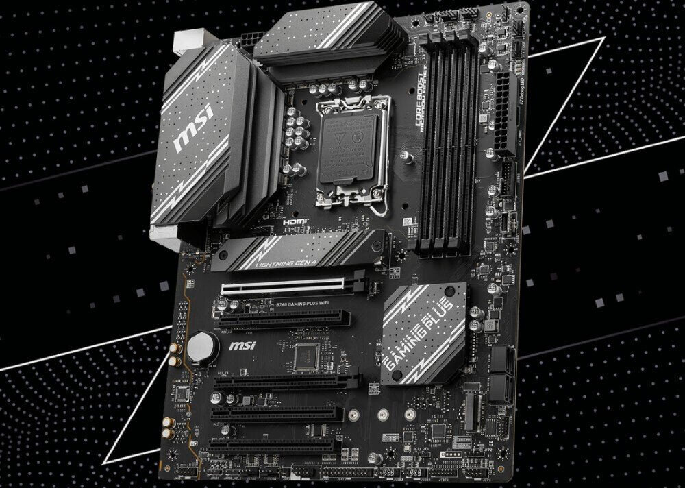 Komputer MAD DOG DIAXID605F-I11DB32 i5-13400F 32GB RAM 1TB SSD GeForce RTX4060 DLSS 3 Wi-Fi solidna podstawa, płyta główna MSI B760 Gaming Plus WiFi, 
					wsparcie dla procesorów INTEL 12. i 13. generacji, obsługa pamięci DDR5, możliwość overclockingu, 
					zintegrowane chłodzenie VRM i SSD,
					wzmocnione sloty PCI-e 4.0, WiFi 6E Bluetooth 5.3