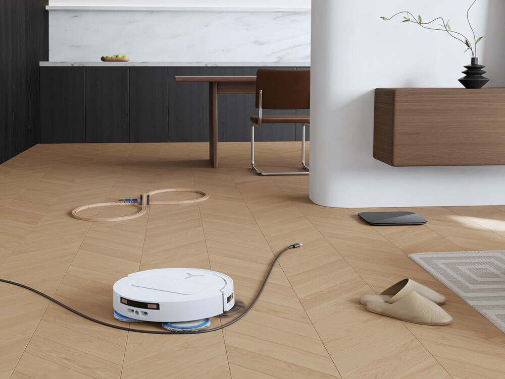 Robot sprzątający ECOVACS Deebot T50 Pro Omni Biały Unikanie przeszkód  AIVI 3D 3.0 TrueMapping 2.0 skanowanie otoczenia omijanie przeszkód optymalizację trasy sprzątania kamera AI