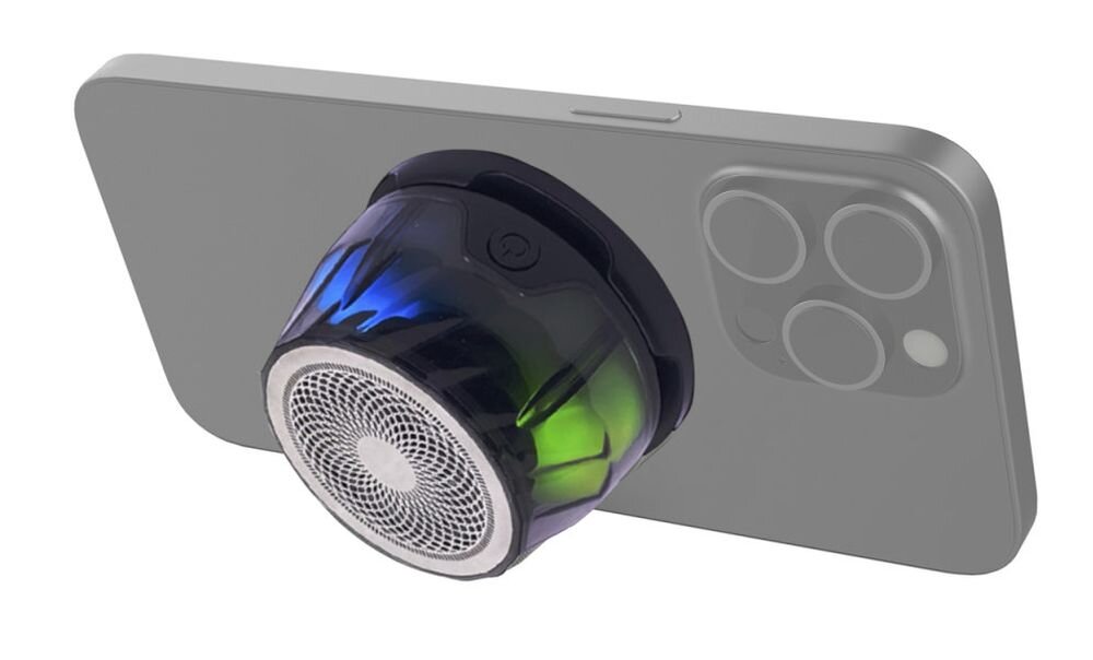 4SMARTS SoundCharge Wbudowane podświetlenie RGB Automatyczna zmiana kolorów słuchania muzyki, oglądania filmów czy relaksu wyłączyć - głośnik przyczepiony do telefonu