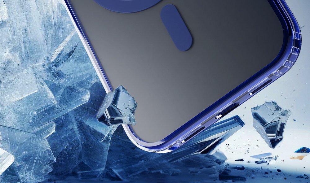 Etui 3MK Frosty MagCase do Apple iPhone 16e Niebieski schemat budowy   