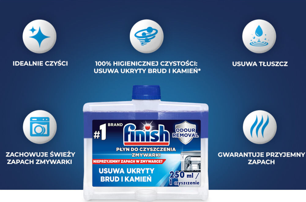 Płyn do czyszczenia zmywarek FINISH Regular 250 ml czystosc