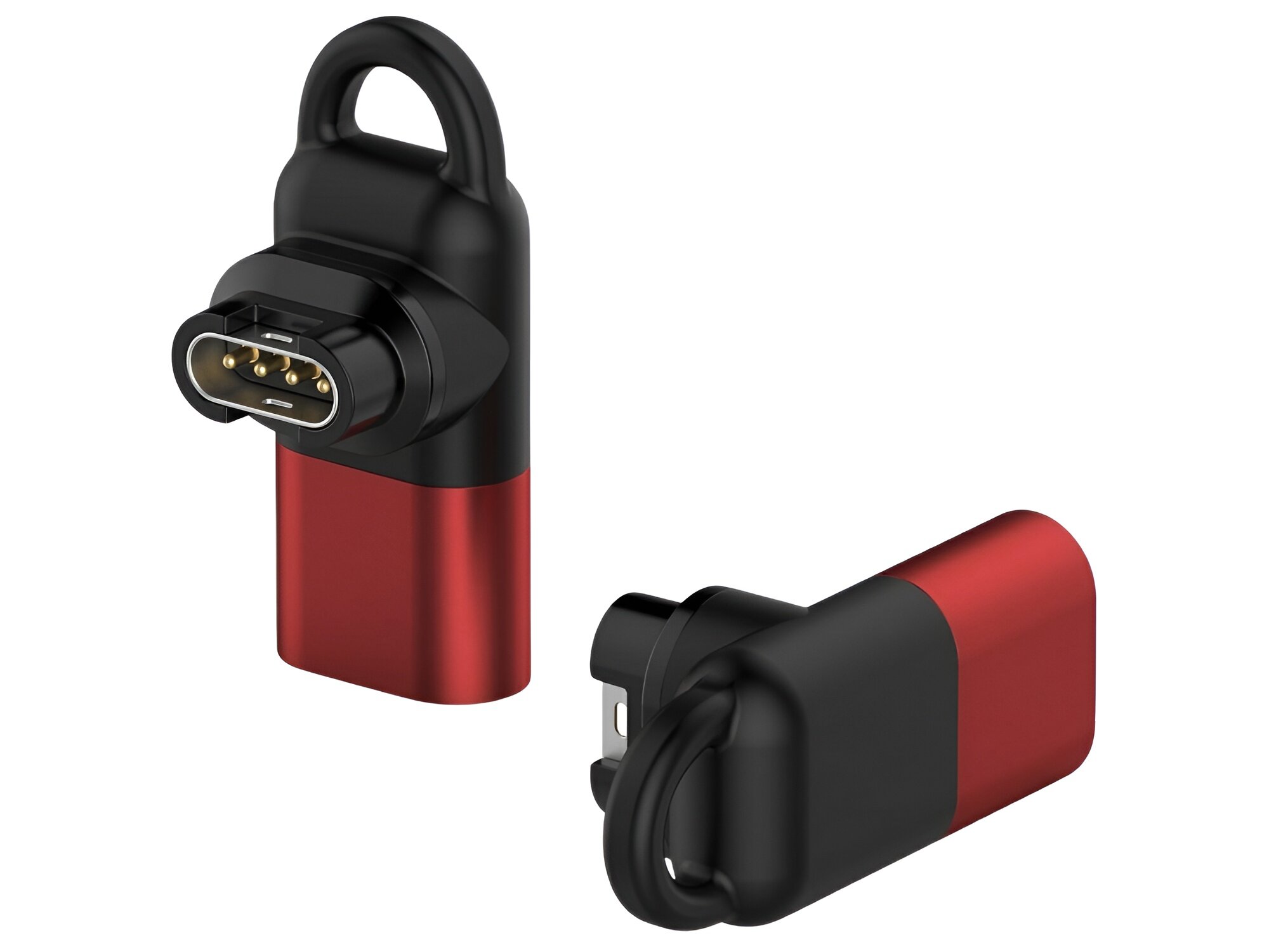 Adapter MajesticLine Lightning do Garmin
            dwa adaptery obok wymiary waga lightning ładowanie zegarek