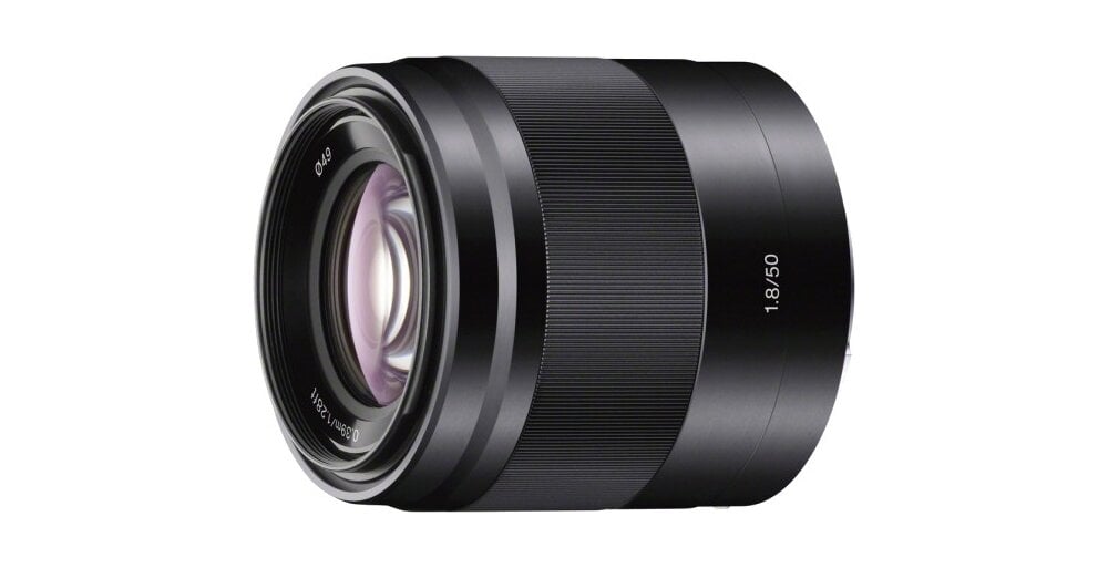 Obiektyw SONY E 50mm f-1.8 OSS  aparat zdjęcia ogniskowa zoom szkła optyka soczewki montaż bagnet af ostrość regulacja pierścienie  