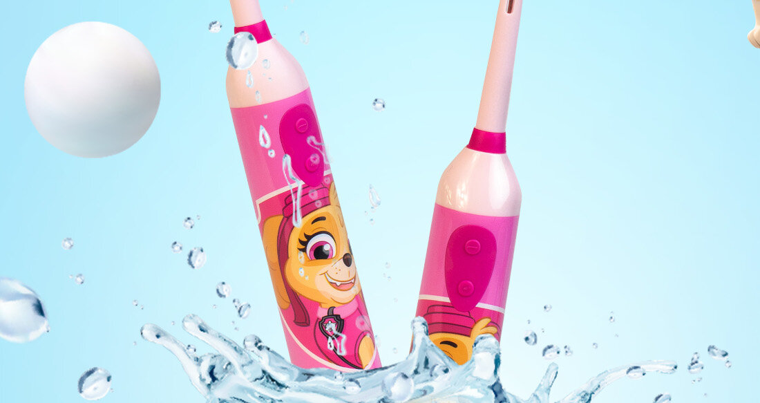 Szczoteczka rotacyjna NICKELODEON Psi Patrol Chase KHET007 Niebieski wygodna rączka samodzielne używanie Ergonomiczny kształt  wsparcie chwyt higiena