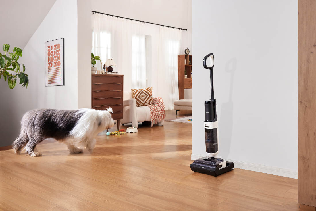 Odkurzacz TINECO Floor One Switch S6 Stretch Plus dla łatwej konserwacji system FlashDry samooczyszczanie podgrzewana woda gorące powietrze temperatura