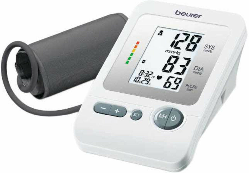 Ciśnieniomierz BEURER BM 26 wysokiej klasy naramienny precyzyjnie mierzy ciśnienie puls mankiet na ramię automatyczny