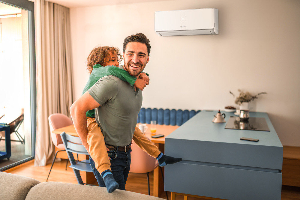 KLIMATYZATOR SPLIT BOSCH CLIMATE 4000I 52 E wygląd design tło prezentacja wizualizacja