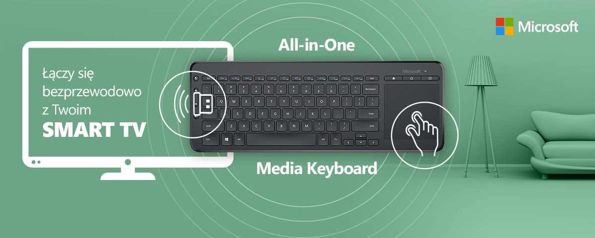 Klawiatura MICROSOFT All-In-One Media Keyboard - Klawiatura