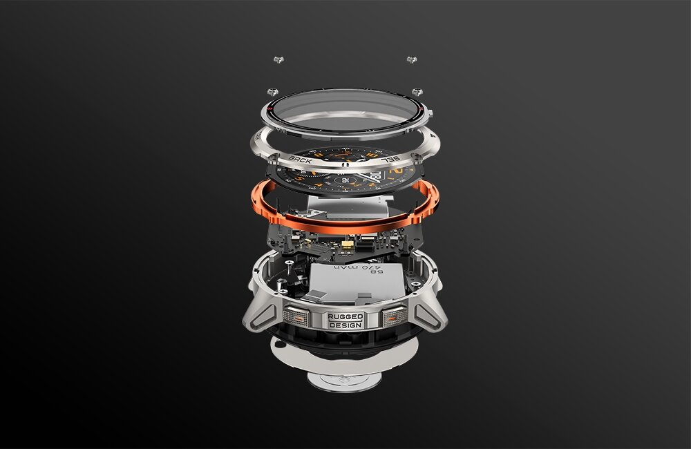 Smartwatch KOSPET Tank T3 Ultra 2 Special Edition  budowa zegarka  