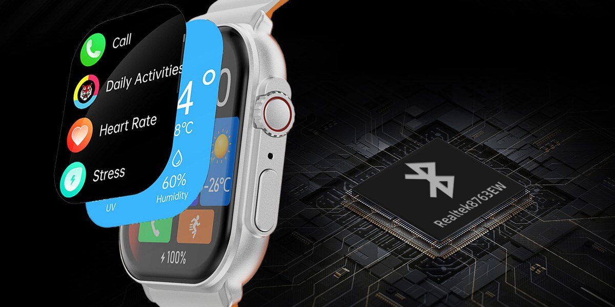 Smartwatch IMIKI Frame Pro Bluetooth 5.2 łączność 