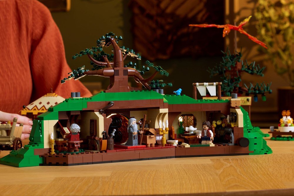 LEGO 10354 Icons Władca pierścieni: Shire Jedyny Pierścień detale wóz Gandalfa szczegóły zestawu   