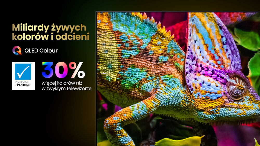 Telewizor HISENSE 55E8Q - Bogactwo kolorów QLED, do 30% więcej barw, kolorowy kameleon