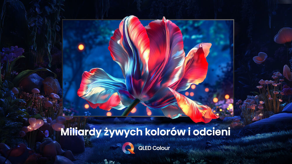 Telewizor HISENSE 55E7Q Pro - Kolory pełne życia, obraz z wyświetlanym obrazem QLED COLOUR