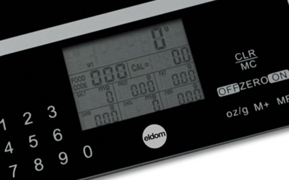 ELDOM-DWK-200 waga wyświetlacz lcd sterowanie dotykowe pomiary korzystanie proste wygodne codzienne czynności baterie zasilanie