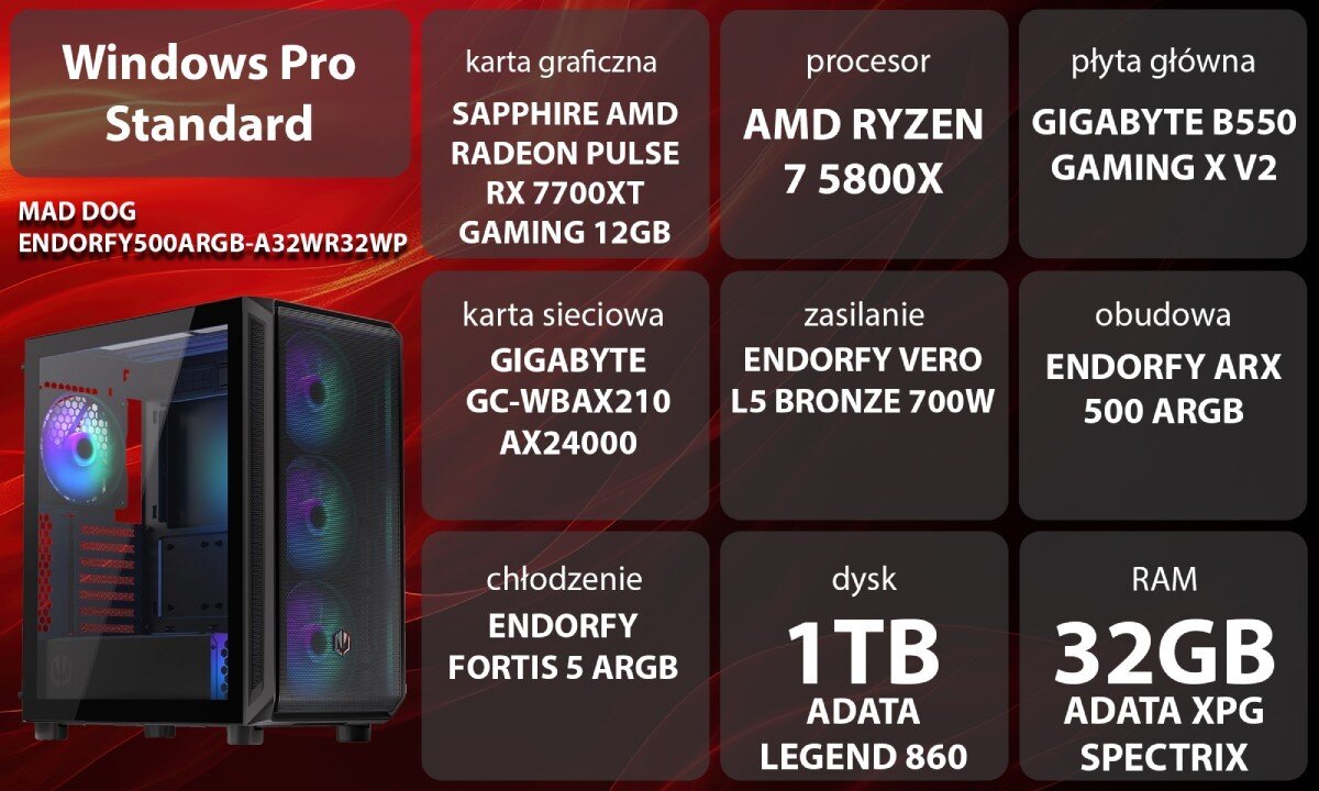 Komputer MAD DOG ENDORFY500ARGB-A32WR32WP