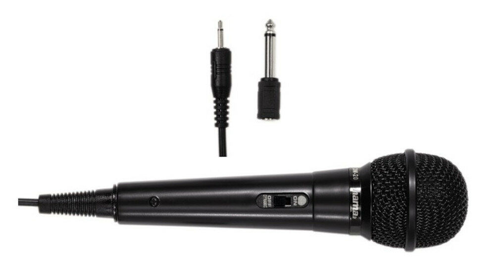Mikrofon HAMA DM-20  - złącze uniwersalność głośniki stereo nagłośnienie karaoke